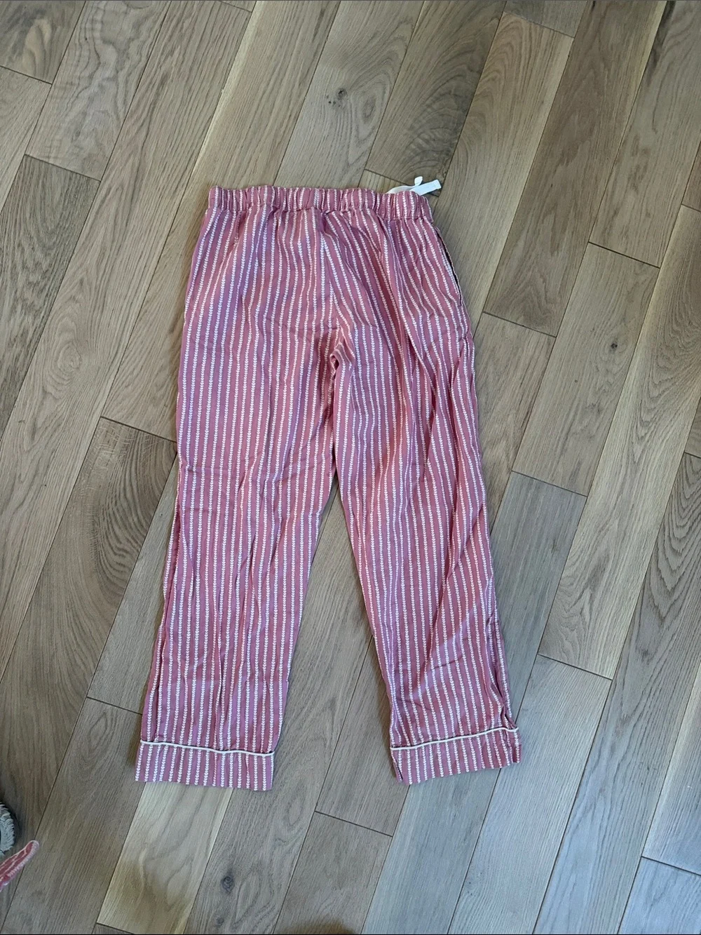 Women's Pink Stripe Pajama Set - Classic Button-Up Top & Drawstring Pants - Picture 7 of 8